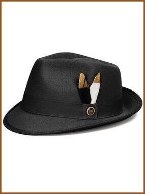 Felt Trilby Fedora Hat Adjustable Satin Lined Unisex